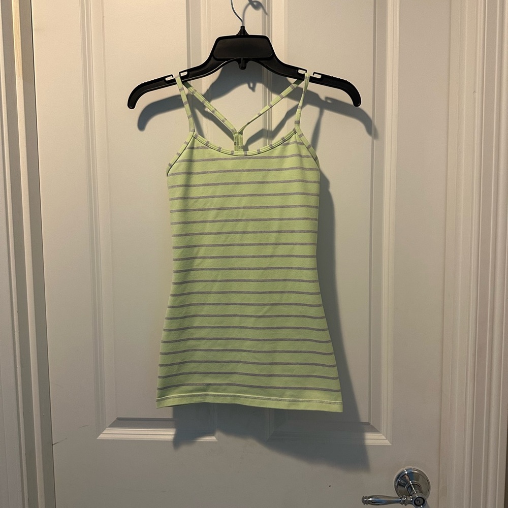 Lululemon Striped Yellow Y Cami